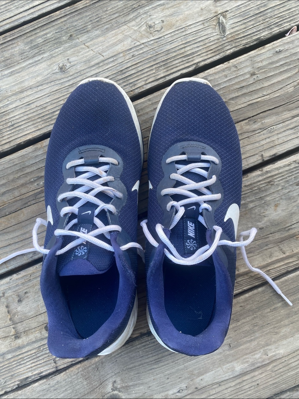 Men’s Nike Navy and White Mesh Trainers